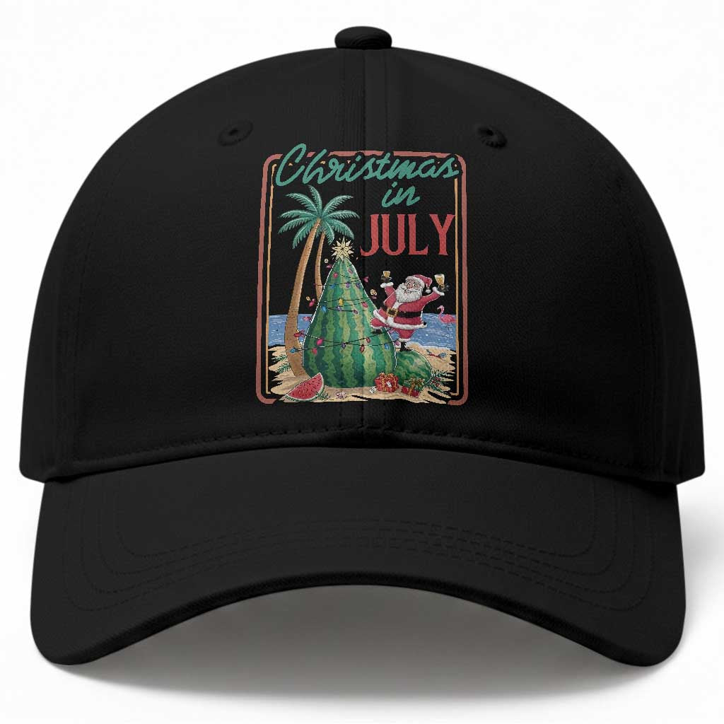 Christmas In July Baseball Cap Funny Santa Watermelon Xmas Tree TS12 Print Your Wear