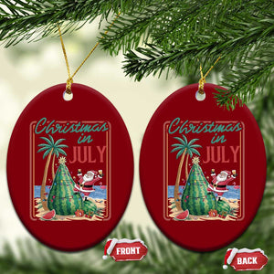 Christmas In July Ceramic Ornament Funny Santa Watermelon Xmas Tree TS12 Print Your Wear