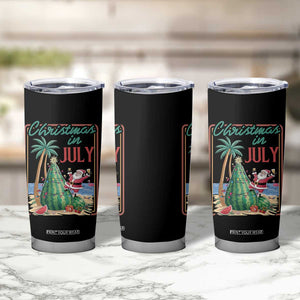 Christmas In July Tumbler Cup Funny Santa Watermelon Xmas Tree TS12 Print Your Wear