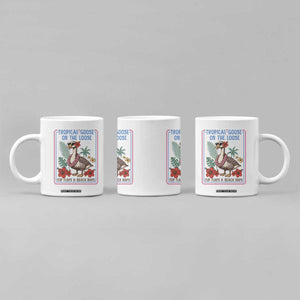 Funny Hawaiian Beach Vacation Graphic Coffee Mug Tropical Goose On The Loose TS12 Print Your Wear