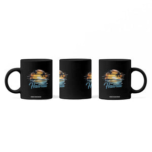 Retro Sunset Palm Tree Hawaii Coffee Mug Tropical Vacation Graphic TS12 Print Your Wear