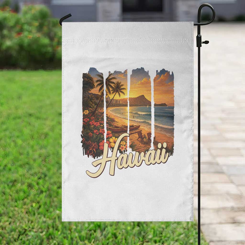 Vintage Hawaii Beach Travel Garden Flag Sunset Ocean Landscape TS12 Print Your Wear