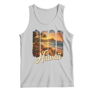 Vintage Hawaii Beach Travel Tank Top Sunset Ocean Landscape TS12 Ash Print Your Wear