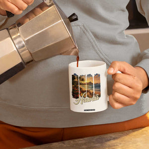 Vintage Hawaii Beach Travel Coffee Mug Sunset Ocean Landscape TS12 Print Your Wear