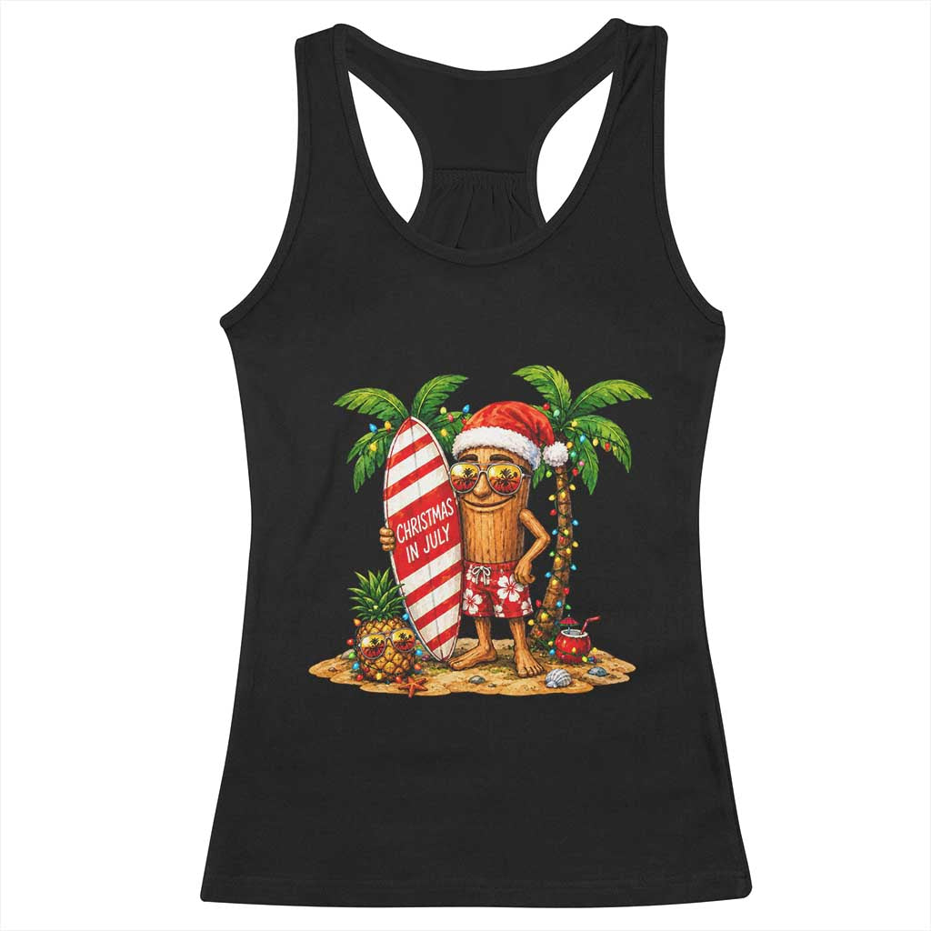 Funny Tung Tung Sahur Christmas In July Racerback Tank Top Beach Party Vacation TS12 Black Print Your Wear