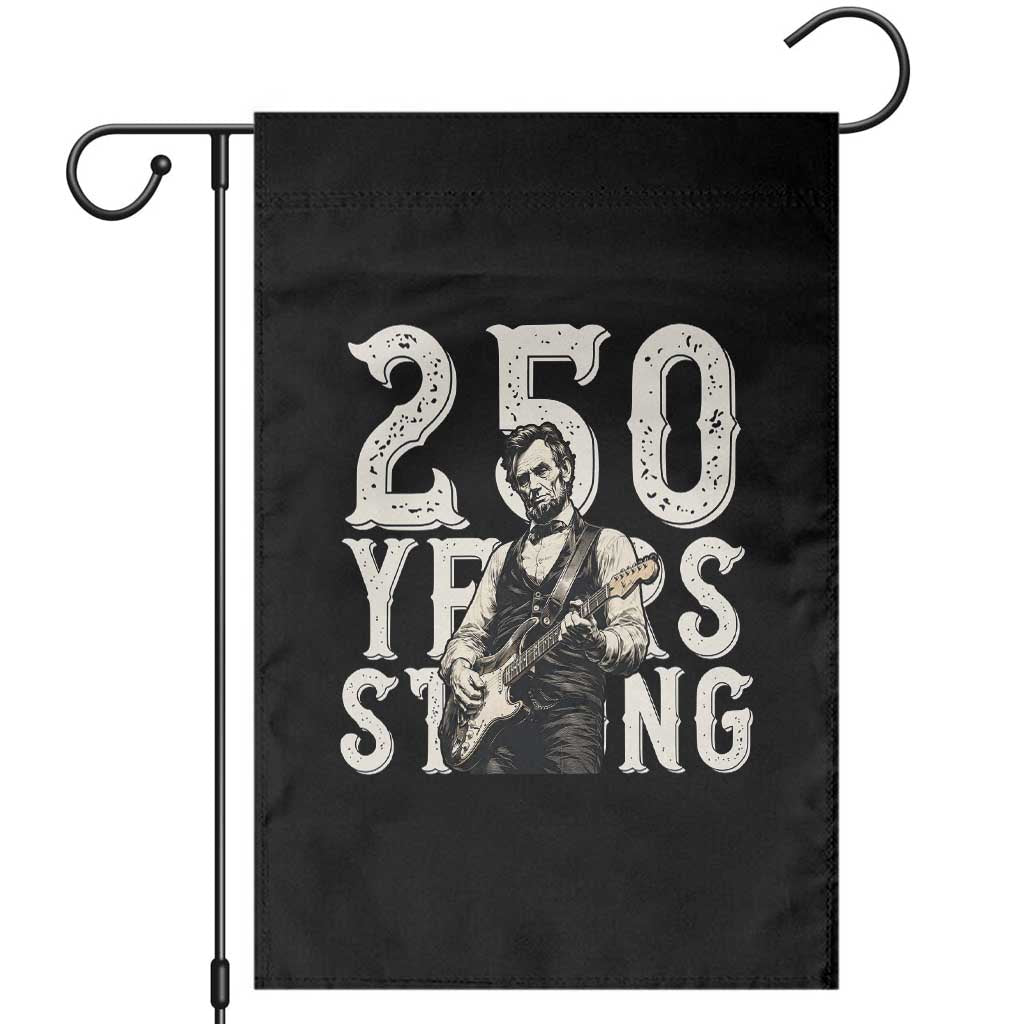 Vintage Abraham Lincoln Playing Guitar Garden Flag 250 Years Strong TS12 Black Print Your Wear