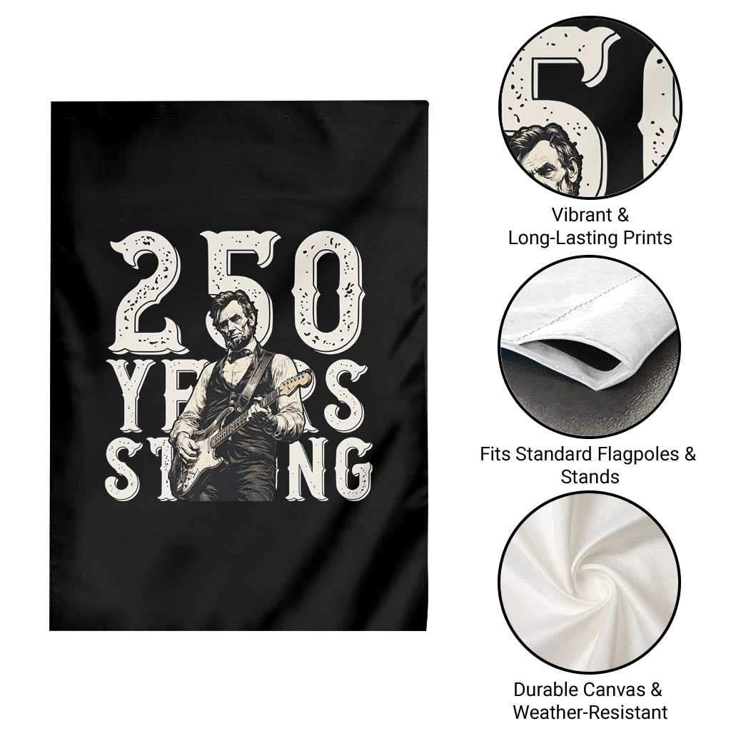 Vintage Abraham Lincoln Playing Guitar Garden Flag 250 Years Strong TS12 Print Your Wear