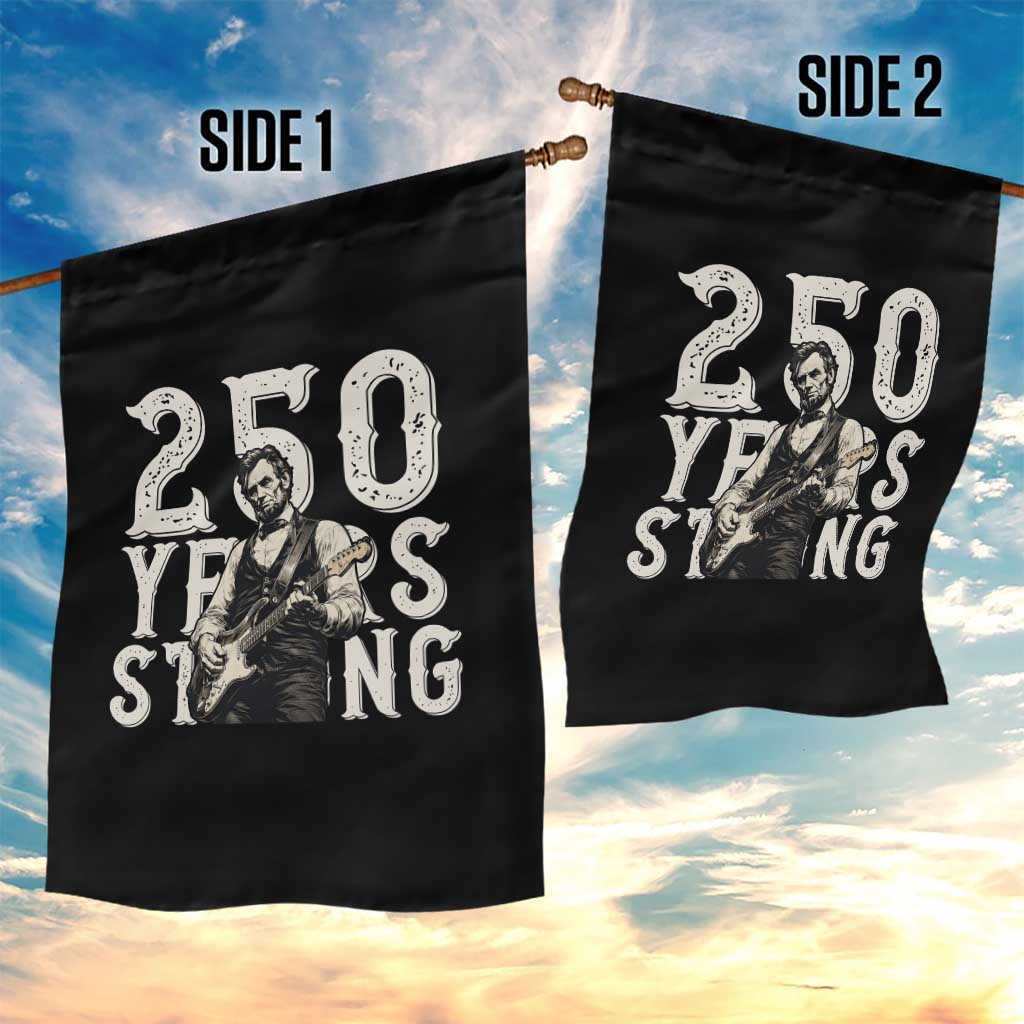 Vintage Abraham Lincoln Playing Guitar Garden Flag 250 Years Strong TS12 Print Your Wear