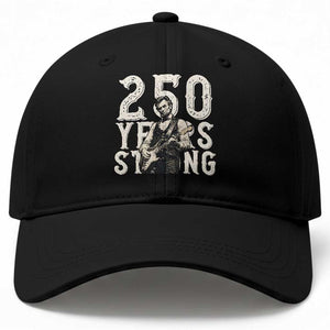 Vintage Abraham Lincoln Playing Guitar Baseball Cap 250 Years Strong TS12 Print Your Wear