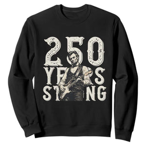Vintage Abraham Lincoln Playing Guitar Sweatshirt 250 Years Strong TS12 Black Print Your Wear