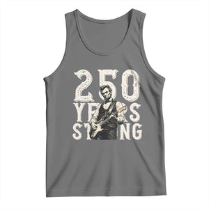 Vintage Abraham Lincoln Playing Guitar Tank Top 250 Years Strong TS12 Black Heather Print Your Wear