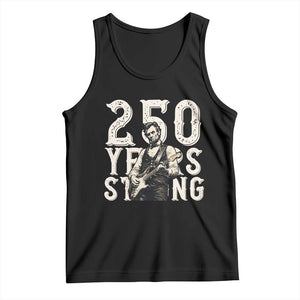 Vintage Abraham Lincoln Playing Guitar Tank Top 250 Years Strong TS12 Black Print Your Wear