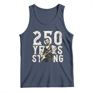 Vintage Abraham Lincoln Playing Guitar Tank Top 250 Years Strong TS12 Navy Print Your Wear