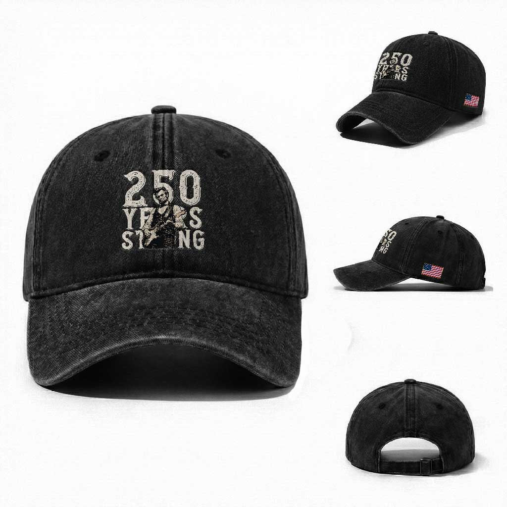 Vintage Abraham Lincoln Playing Guitar Washed Cotton Baseball Cap 250 Years Strong TS12 Washed Cap Universal Fit Black Print Your Wear