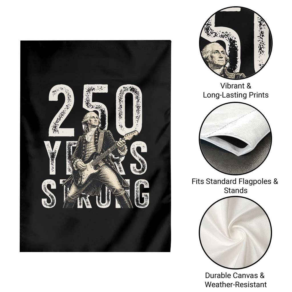 Vintage George Washington Playing Guitar Garden Flag 250 Years Strong TS12 Print Your Wear