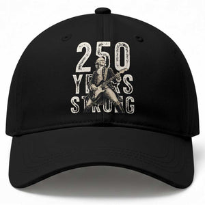 Vintage George Washington Playing Guitar Baseball Cap 250 Years Strong TS12 Print Your Wear