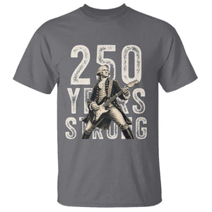Vintage George Washington Playing Guitar T Shirt 250 Years Strong TS12 Charcoal Print Your Wear