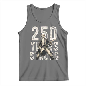 Vintage George Washington Playing Guitar Tank Top 250 Years Strong TS12 Black Heather Print Your Wear