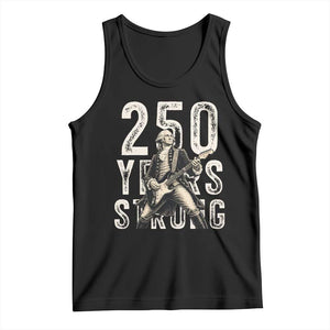 Vintage George Washington Playing Guitar Tank Top 250 Years Strong TS12 Black Print Your Wear