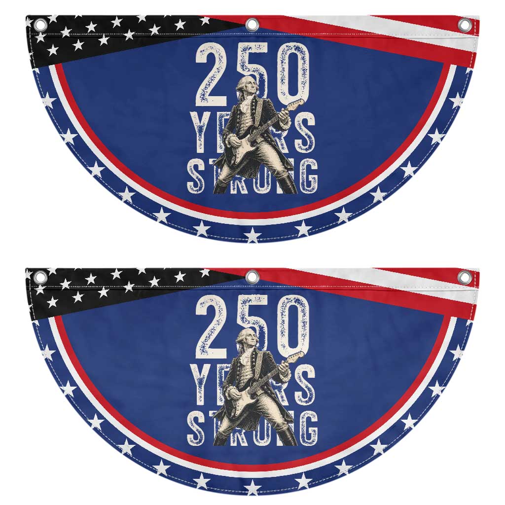Vintage George Washington Playing Guitar Patriotic Fan Flag 250 Years Strong TS12 2pcs pack Classic Navy Print Your Wear