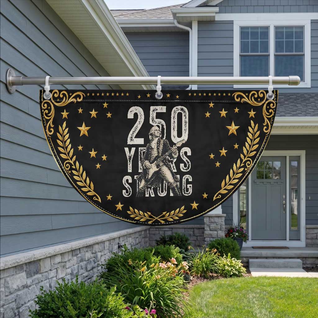 Vintage George Washington Playing Guitar Patriotic Fan Flag 250 Years Strong TS12 2pcs pack Vintage Black Print Your Wear