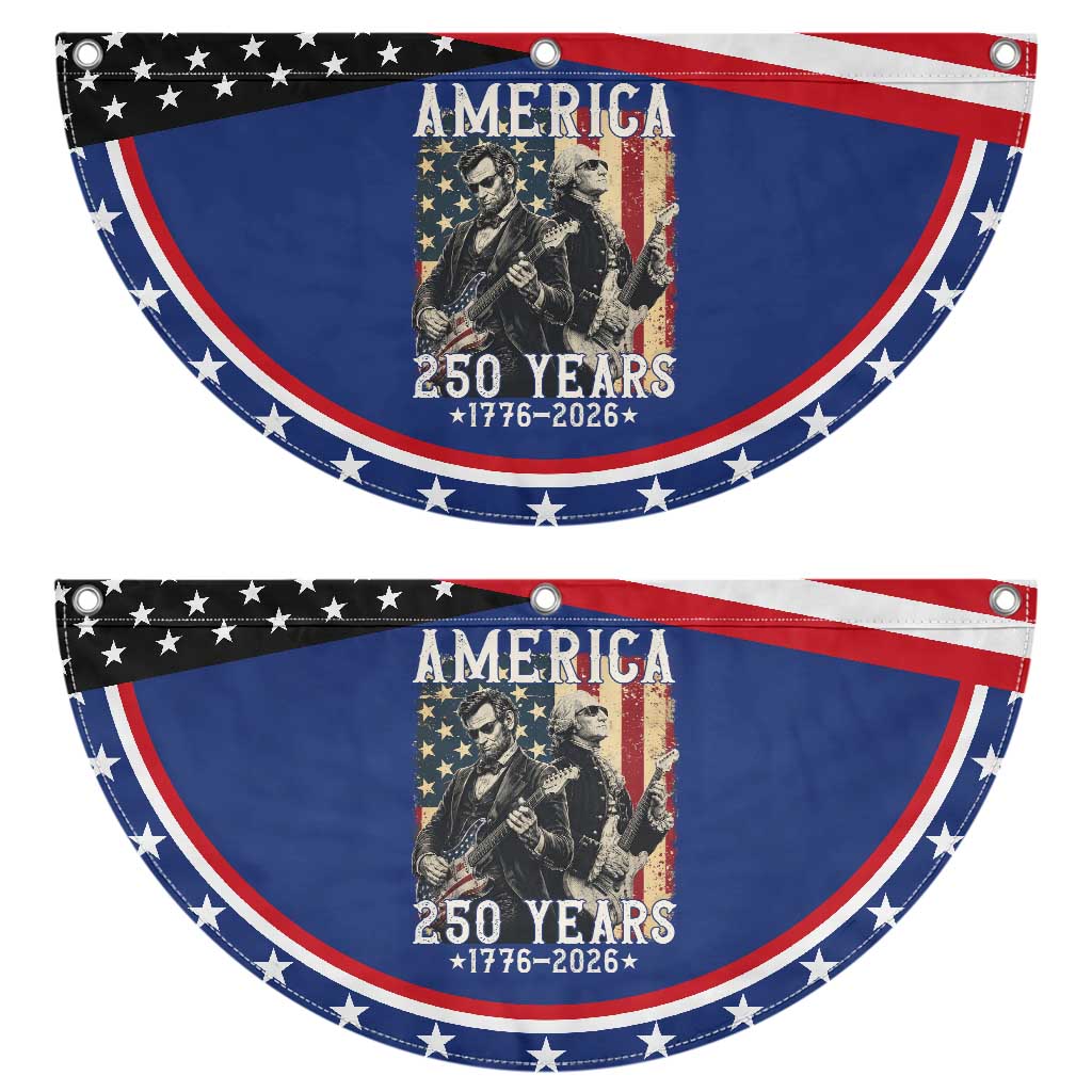 George Washington Abe Lincoln Playing Guitar Patriotic Fan Flag USA 250th Anniversary Guitarist Graphic TS12 2pcs pack Classic Navy Print Your Wear