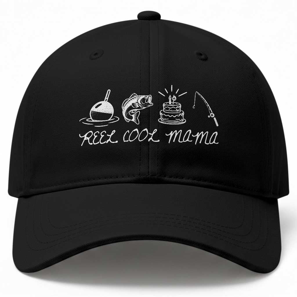 Reel Cool Mama Baseball Cap Funny Fishing Mom Birthday Gift TS12 Print Your Wear