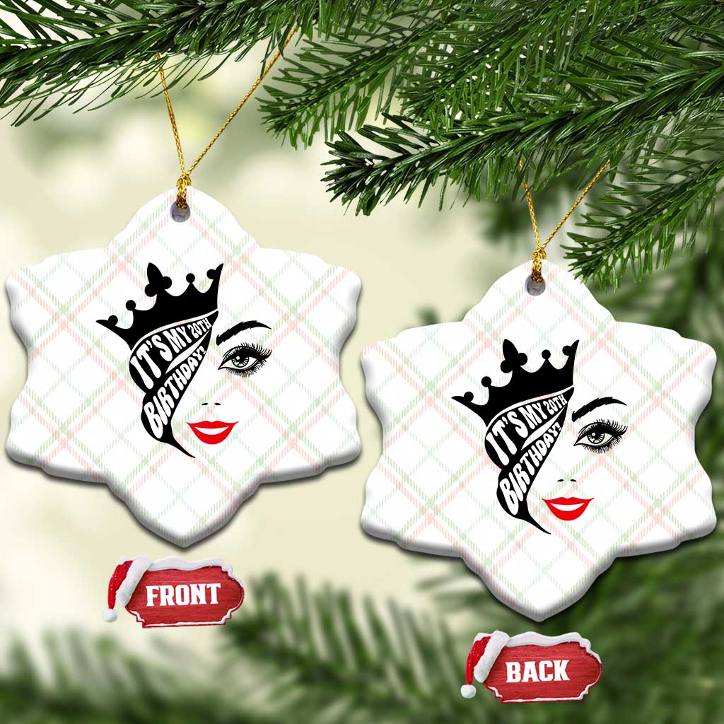 Its My 20th Birthday Ceramic Ornament Birthday Queen Crown Gift For Women TS12 Print Your Wear