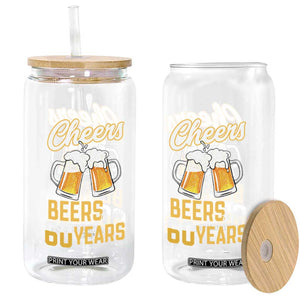60th Birthday Party Gift Glass Can Cheers Beers To My 60 Years TS12 Print Your Wear