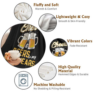 30th Birthday Party Gift Throw Blanket Cheers Beers To My 30 Years TS12 Print Your Wear