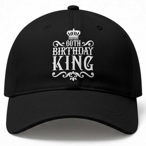 60th Birthday King Royal Crown Graphic For Men Baseball Cap TS12 Print Your Wear