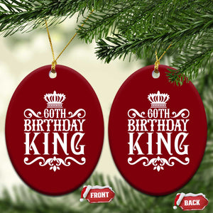 60th Birthday King Royal Crown Graphic For Men Ceramic Ornament TS12 Print Your Wear