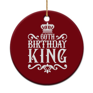 60th Birthday King Royal Crown Graphic For Men Ceramic Ornament TS12 1pc Red Print Your Wear