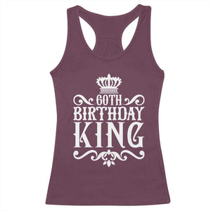 60th Birthday King Royal Crown Graphic For Men Racerback Tank Top TS12 Maroon Print Your Wear