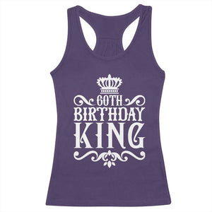 60th Birthday King Royal Crown Graphic For Men Racerback Tank Top TS12 Purple Print Your Wear