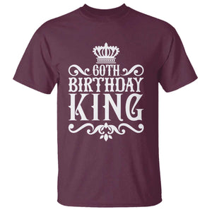60th Birthday King Royal Crown Graphic For Men T Shirt TS12 Maroon Print Your Wear