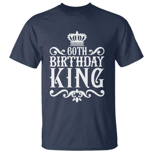 60th Birthday King Royal Crown Graphic For Men T Shirt TS12 Navy Print Your Wear