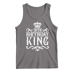 30th Birthday King Tank Top Royal Crown Graphic For Men TS12 Deep Heather Print Your Wear