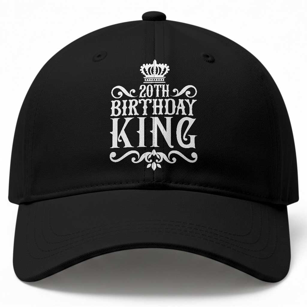 20th Birthday King Crown Gift For Men Baseball Cap TS12 Print Your Wear