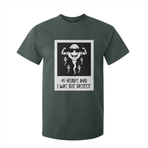 45 Years Ago I Was The Fastest T Shirt For Kid Funny 45th Birthday Gift TS12 Dark Forest Green Print Your Wear