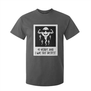 45 Years Ago I Was The Fastest T Shirt For Kid Funny 45th Birthday Gift TS12 Dark Heather Print Your Wear
