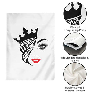 Its My 45th Birthday Garden Flag Birthday Queen Crown Gift For Women TS12 Print Your Wear