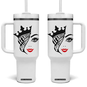 Its My 40th Birthday Tumbler With Handle Birthday Queen Crown Gift For Women TS12 One Size: 40 oz White Print Your Wear
