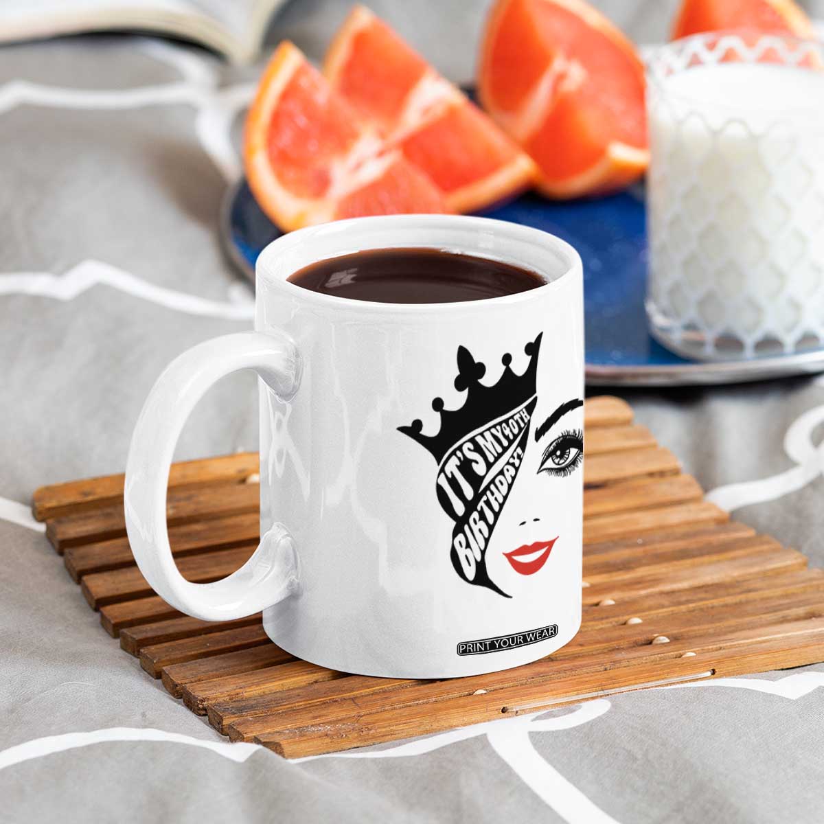 Its My 40th Birthday Coffee Mug Birthday Queen Crown Gift For Women TS12 Print Your Wear