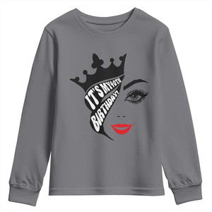 Its My 40th Birthday Youth Sweatshirt Birthday Queen Crown Gift For Women TS12 Charcoal Print Your Wear