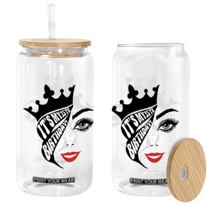 Its My 35th Birthday Glass Can Birthday Queen Crown Gift For Women TS12 Print Your Wear