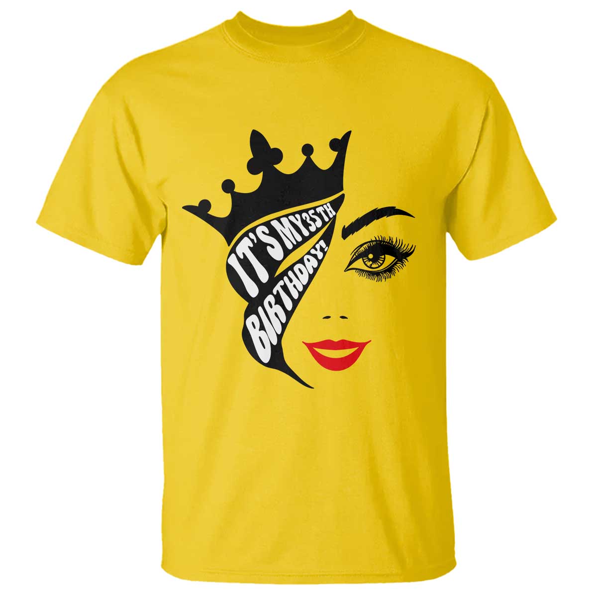 Its My 35th Birthday T Shirt Birthday Queen Crown Gift For Women TS12 Daisy Print Your Wear