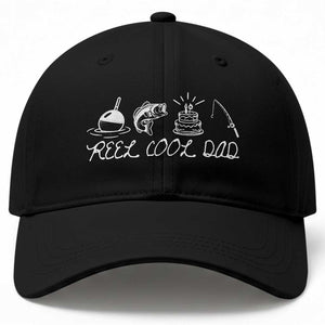 Reel Cool Dad Baseball Cap Funny Fishing Dad Birthday Gift TS12 Print Your Wear