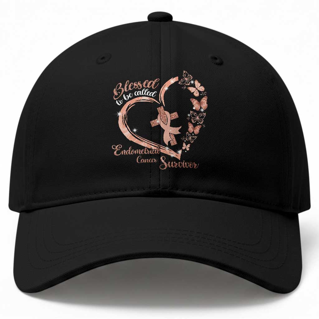 Endometrial Cancer Warrior Gift Baseball Cap Blessed To Be Called A Survivor TS12 Print Your Wear