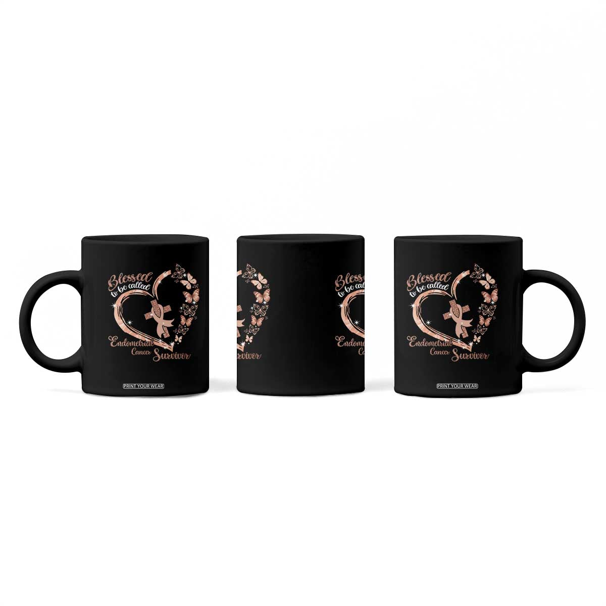 Endometrial Cancer Warrior Gift Coffee Mug Blessed To Be Called A Survivor TS12 Print Your Wear